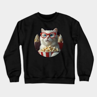 Cat Popcorn Movie Crewneck Sweatshirt